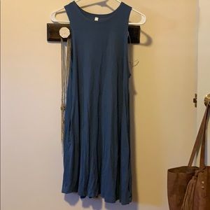 Dusty blue swing dress